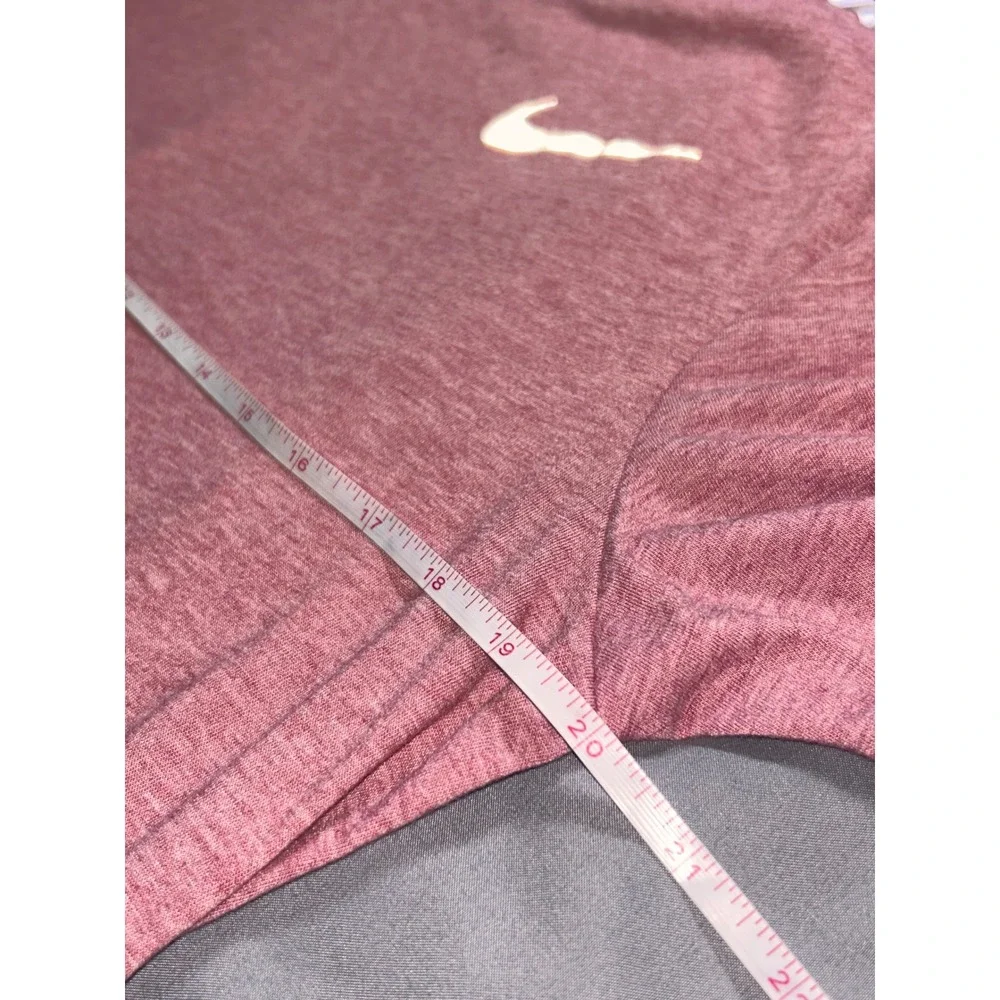Nike Running Dri-FIT Shirt Pink Heather Reflective Short Sleeve 892813-618 M